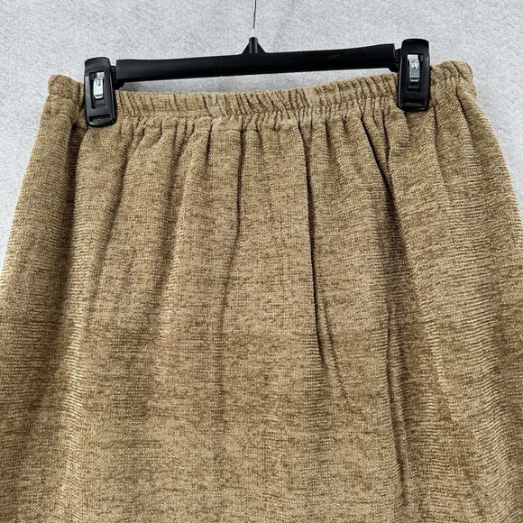 NEW Indigo Moon Maxi Skirt MEDIUM Gold Heather‎ Chenille Boho Fringe Hem Lined - Picture 6 of 12